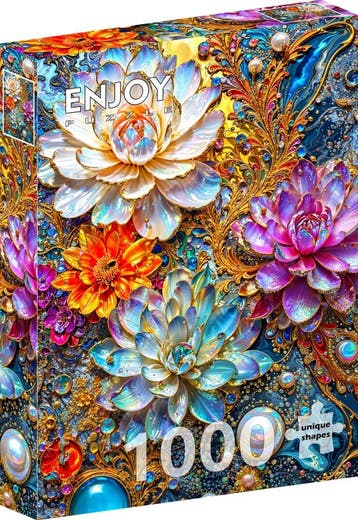Pearlescent Waterlilies Puzzel (1000 stukjes) | Enjoy Puzzle, Hobby en Vrije tijd, Verzenden, Nieuw