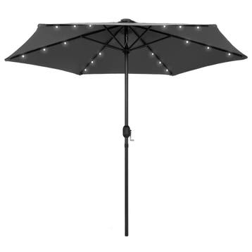 vidaXL Parasol met LED-verlichting en aluminium paal 270 cm, Verzenden, Nieuw, 2 tot 3 meter