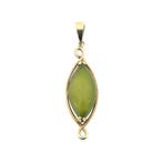 9 karaat hanger met jade (Hanger of bedel), Ophalen of Verzenden, Gebruikt, Goud, Overige merken