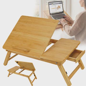 Houten Laptoptafel voor Bed & Bank - Opvouwbaar, Verstelbaar, Verzenden, Nieuw