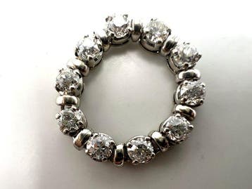 Ring - 18 karaat Witgoud - 2.00ct. tw. Diamant (Natuurlijk), Sieraden, Tassen en Uiterlijk, Nieuw