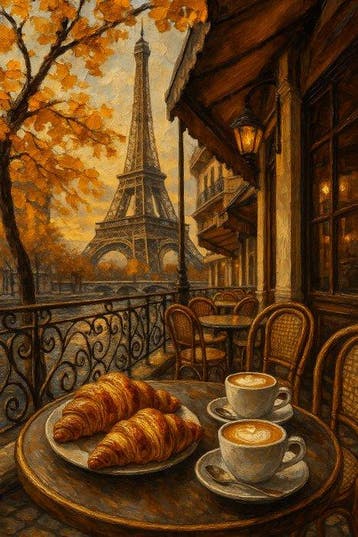 yamila velazquez - “Desayuno en el Alma de París” (No, Antiek en Kunst