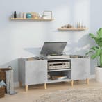 vidaXL Platenkast 121x38x48 cm bewerkt hout betongrijs, Verzenden, Nieuw