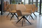 6x eetkamerstoel 495 stof Lodge met terug draaifunctie, Ophalen of Verzenden, Nieuw, Stof, Modern design
