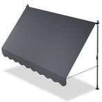 Klemluifel Kapstadt - 300x120 cm - Grijs, Tuin en Terras, Zonneschermen, Verzenden, Nieuw