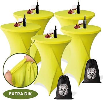 Statafelrok Geel x 5 – 80-85 x 110 cm met Opbergtas – Stata, Verzenden, Nieuw