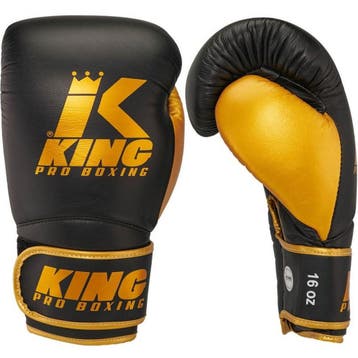 King Pro Boxing Bokshandschoenen KPB/BG Star 16 Zwart Goud, Ophalen of Verzenden, Nieuw