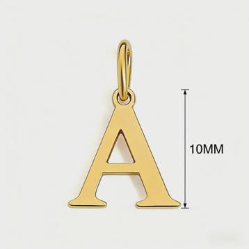 Gouden Initiaal Bedel - Roestvrij Staal - DIY Ketting Bedelt, Verzenden, Nieuw