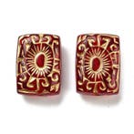10 x Acryl ornament kralen rechthoek zon 18,5 x 13,5 mm –., Ophalen of Verzenden, Nieuw, Kraal