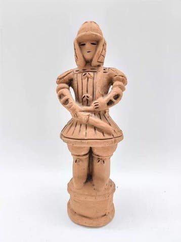 Replica van een oud Japans Natuurlijke onglazuurde rode, Antiek en Kunst