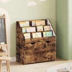 vidaXL Kinderen Boekenkast met lade Gerookt eiken 60 x 29,5, Huis en Inrichting, Woonaccessoires | Krantenbakken en Lectuurbakken