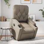 Sta-op-stoel elektrisch kunstleer cappuccinokleurig, Huis en Inrichting, Fauteuils, Verzenden, Nieuw