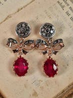 Zonder minimumprijs - Oorbellen - 9 kt. Zilver, Roségoud, Nieuw