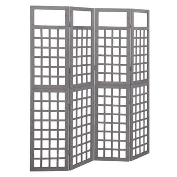 vidaXL Kamerscherm/trellis met 4 panelen161x180 cm vurenhout, Verzenden, Nieuw