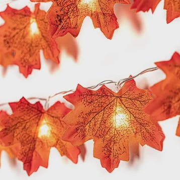 LED Slinger met Kunst Maple Bladeren - 2/3/6M - Halloween, K, Verzenden, Nieuw