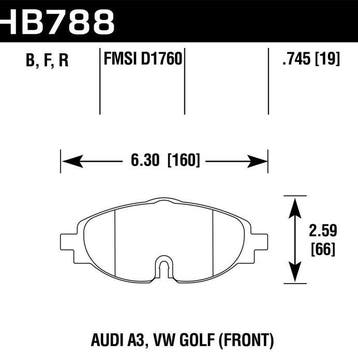 Hawk 15-17 VW Golf / Audi A3/A3 Quattro Performance Ceramic, Ophalen of Verzenden, Nieuw