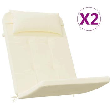 Adirondack stoelkussens 2st - Creme - Retourdeal 60% Korting, Ophalen of Verzenden, Zo goed als nieuw