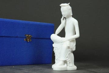 White Marble Maitreya Bodhisattva in Pensive Pose, after the