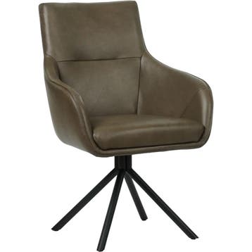 Set van 8 Leren draaibare eetkamerstoelen Fancy - Granada, Ophalen of Verzenden, Nieuw, Leer