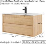 Wastafelkast - Wastafelmeubel - Wastafelonderkast - 90 cm -, Verzenden, Zo goed als nieuw