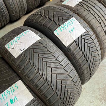 2 x Michelin Alpin 6 225-50-16 10FWinterbanden 7mm, Auto-onderdelen, Gebruikt, 16 inch, Band(en), Personenwagen