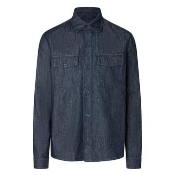 MAC • blauw denim Overshirt • M, Verzenden, Nieuw, Blauw