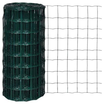 vidaXL Euro hek 10x0,8 m staal groen, Verzenden, Nieuw, IJzer