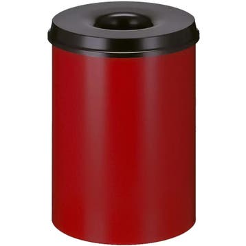 Afvalbak | Metaal | Rood/Zwart | 30L | Open | Vlamdovend |, Verzenden, Nieuw in verpakking