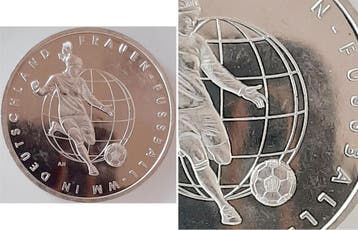 Duitsland 10 Euro Entwurf Hoyer Frauen-voetbal mit Bindes..., Verzenden