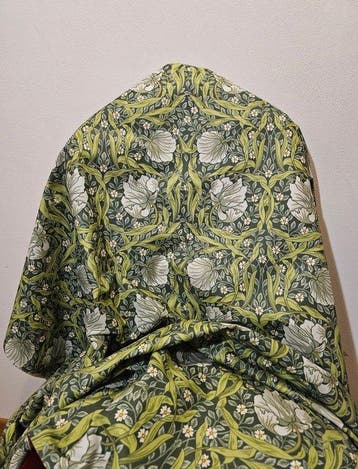 600×280 cm! William Morris stof Pimpernel GROEN Art