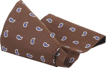 Suitable Zijde Pochet Paisley Bruin maat one size Heren, Verzenden, Nieuw, Bruin, Suitable