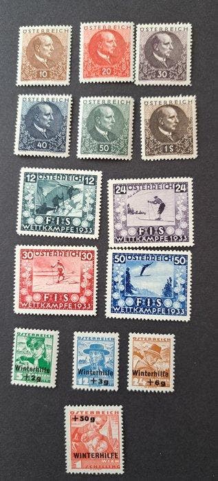 Oostenrijk 1930/1935 - Oostenrijk Miklas. Ski-kampioenschap,, Gestempeld