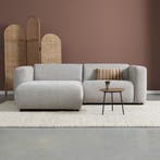 *WOONWINKEL* Kleine Bank Met Chaise Longue Links Grijsmix, Verzenden, Nieuw