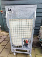 Vloeistof opslag, IBC 300 liter, 300 liter vat, GESPOELD, Tuin en Terras, Regentonnen, Zo goed als nieuw