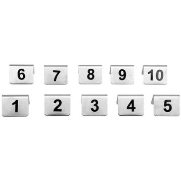 Tafelnummers | RVS | 1 t/m 10 | 2-zijdig | 10 Stuks |, Verzenden, Nieuw in verpakking