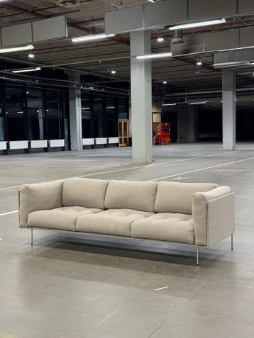 Living Divani Rod Sofa | Sand | NIEUWSTAAT + Garantie, Overige materialen, Driepersoons, 75 tot 100 cm, Ophalen of Verzenden