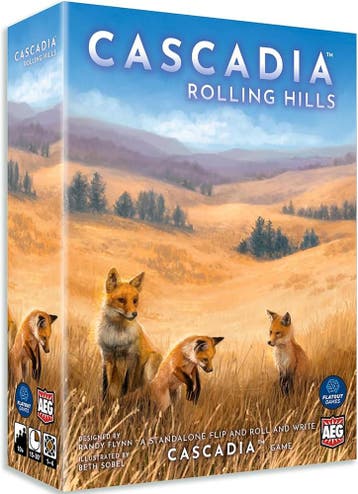 Cascadia - Rolling Hills | AEG spellen - Dobbelspellen, Hobby en Vrije tijd, Gezelschapsspellen | Bordspellen, Verzenden, Nieuw