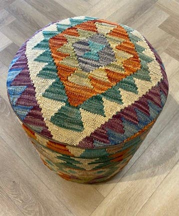 Kelim Poef(Ongebruikt/Nieuw) - Tapijt - 38 cm - 38 cm, Nieuw