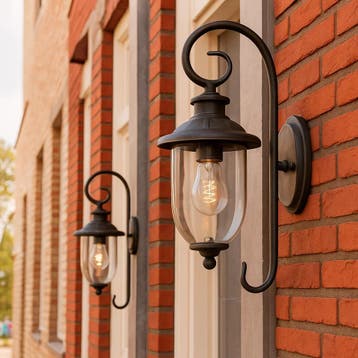Set van 2 Elzas Muurlamp Rustiek Bruin Buitenverlichting, Verzenden, Nieuw