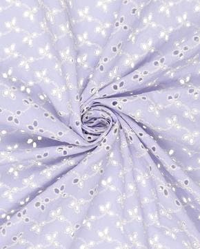 Broderie Katoen Gaten Licht Paars, Nieuw, Paars