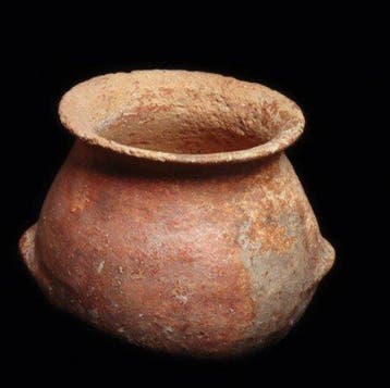 Oud Nabije Oosten Terracotta-pot met oorhandvatten - 13 cm