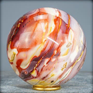Zeldzame natuurlijke topkwaliteit mookaïet Sphere- 1898.65 g, Nieuw