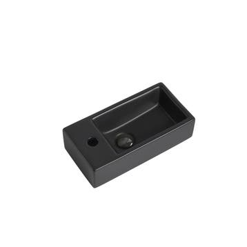 Fontein Mia 40.5x20x10.5cm mat zwart inclusief afvoerplug, Verzenden, Nieuw