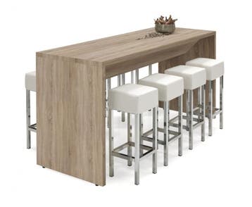 Houten bartafel 110cm hoog, 220x80cm, Ophalen of Verzenden, Nieuw