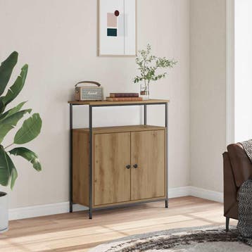 vidaXL Dressoir 70x30x80 cm bewerkt hout artisanaal, Huis en Inrichting, Kasten | Dressoirs, Verzenden, Nieuw, Overige houtsoorten