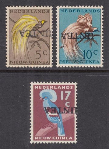 Nederlands-Nieuw-Guinea 1962 - Kopstaande UNTEA opdrukken -, Gestempeld