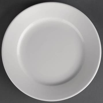 Athena Hotelware borden met brede rand, Verzenden