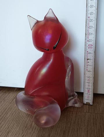 Figuur - Murano Glass Gatto stilizzato firmato - Muranoglas, Antiek en Kunst
