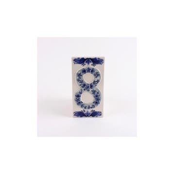 Huisnummer 8 Delfts Blauw Keramiek, Ophalen of Verzenden, Nieuw