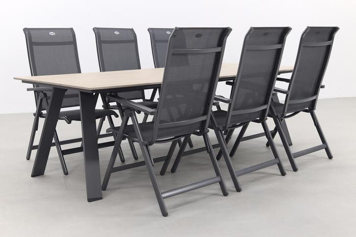 Hartman Milaan verstelbaar/Nevada 240x100 cm. tuinset, Tuin en Terras, Tuinsets en Loungesets, Tuinset, Nieuw, Overige materialen